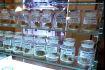 This Nov. 25, 2019 photo shows marijuana on display at Arbors Wellness in the medical marijuana ...