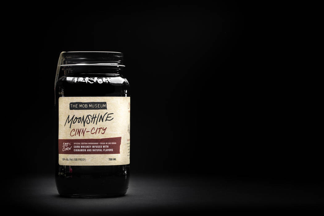The Mob Museum Cinn-City Moonshine, infused with the flavors of the holiday season, is house-ma ...