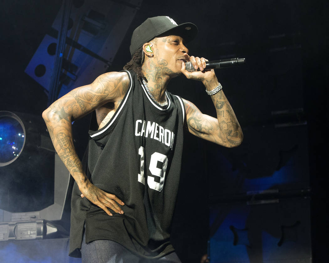 Wiz Khalifa performs in concert during "The Decent Exposure Tour" at the BB&T Pav ...