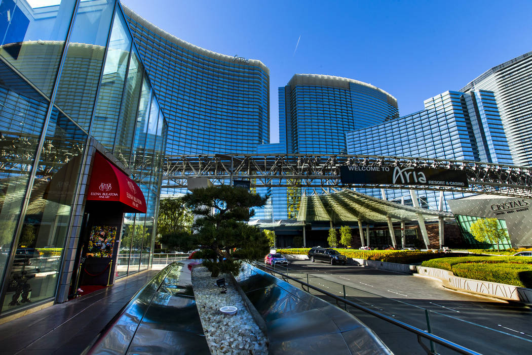 Exterior about gallery row at the Aria on Monday, Nov. 11, 2019, in Las Vegas. (L.E. Baskow/Las ...