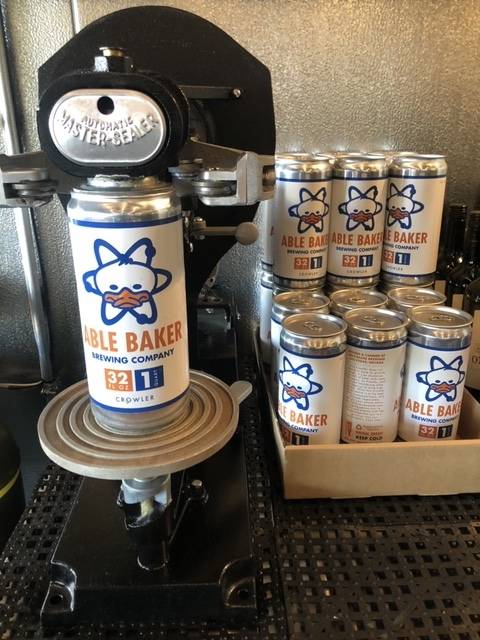 Crowlers from Able Baker Brewing Company. (Al Mancini Las Vegas Review-Journal)