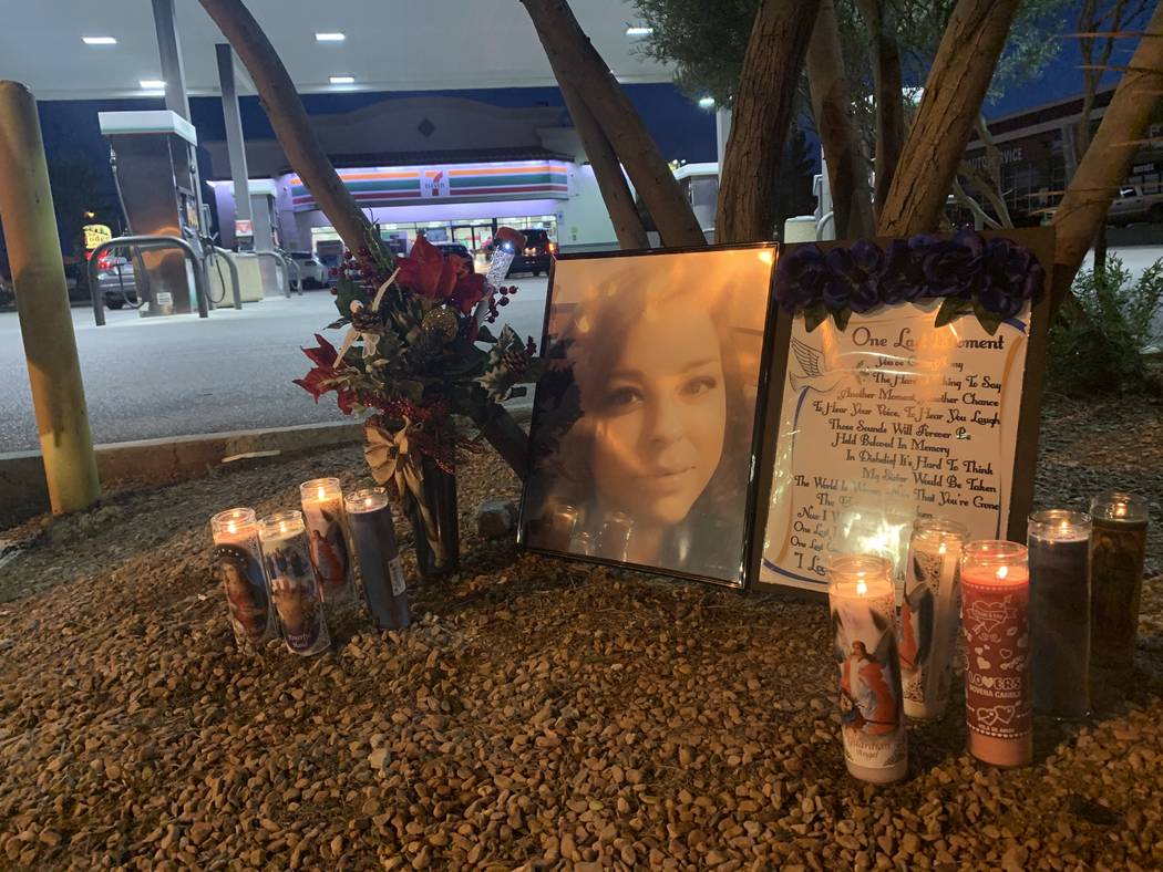 Monique Prado's family set up a memorial Sunday evening at the site of the crash that killed he ...