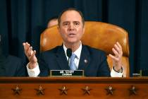 House Intelligence Committee Chairman Adam Schiff, D-Calif., gives final remarks during a heari ...
