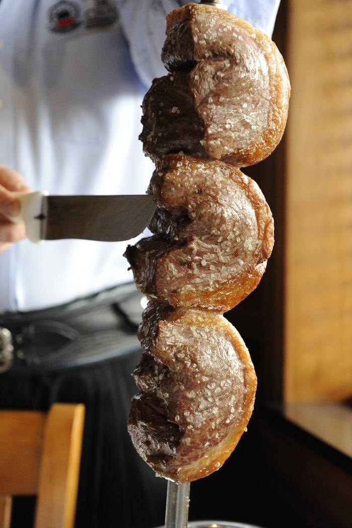 Picanha being served at Fogo de Chao. (Review-Journal file photo)