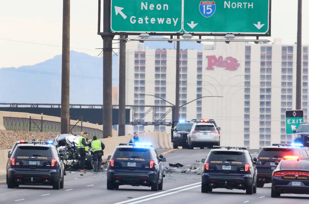 The Nevada Highway Patrol is investigating after a wrong-way driver was killed on northbound In ...