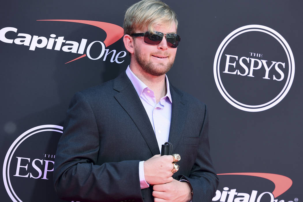 Jake Olson arrives at the ESPY Awards on Wednesday, July 10, 2019, at the Microsoft Theater in ...