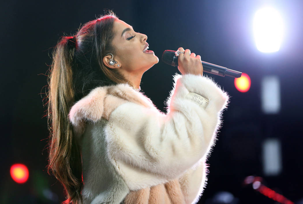 Ariana Grande performs at Wango Tango at StubHub Center on Saturday, May 14, 2016, in Carson, C ...
