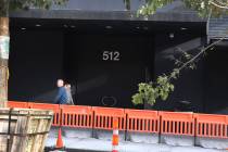 Pedestrians walk past a nightclub, previously known as Red, at 512 Fremont Street on Tuesday, D ...