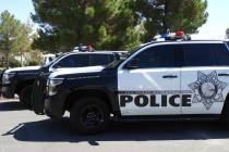 Las Vegas Metropolitan Police vehicles. (Las Vegas Review-Journal)