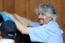 Trainer Steve Asmussen is seen at Churchill Downs Wednesday, May 1, 2019, in Louisville, Ky. Pl ...