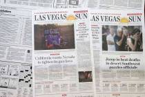 Las Vegas Sun newspapers. (K.M. Cannon/Las Vegas Review-Journal)