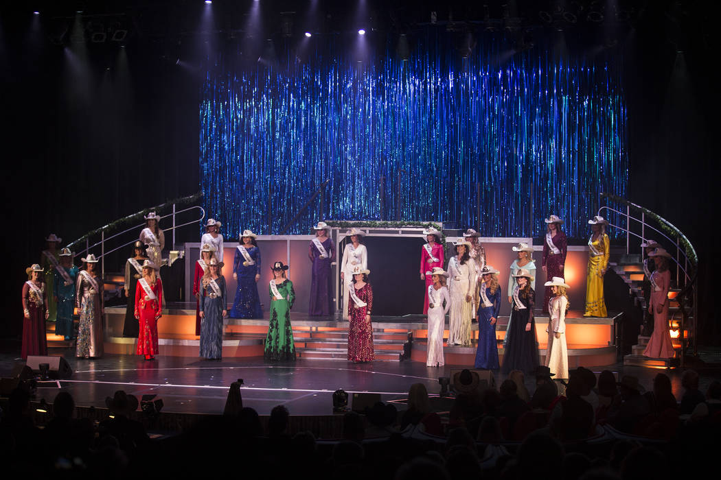 Contestants for Miss Rodeo America 2020 wait to hear results at the Miss Rodeo America pageant ...