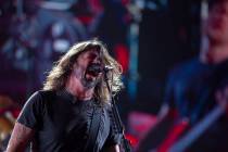 Dave Grohl of the Foo Fighters screams into the microphone on Saturday, Dec. 7, 2019, at Inters ...