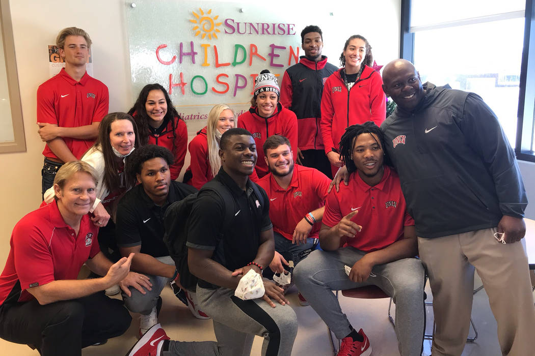 UNLV coaches and athletes joined local sports talk radio host Ken Thomson on an annual visit to ...
