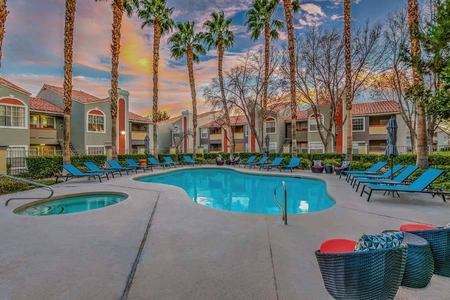 NexPoint Residential Trust acquired Las Vegas apartment complex Bella Solara, seen here, as par ...