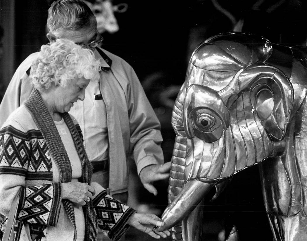 Contemplating the possible purchase of a brass elephant in 1981. Gary Thompson/Las Vegas Review ...