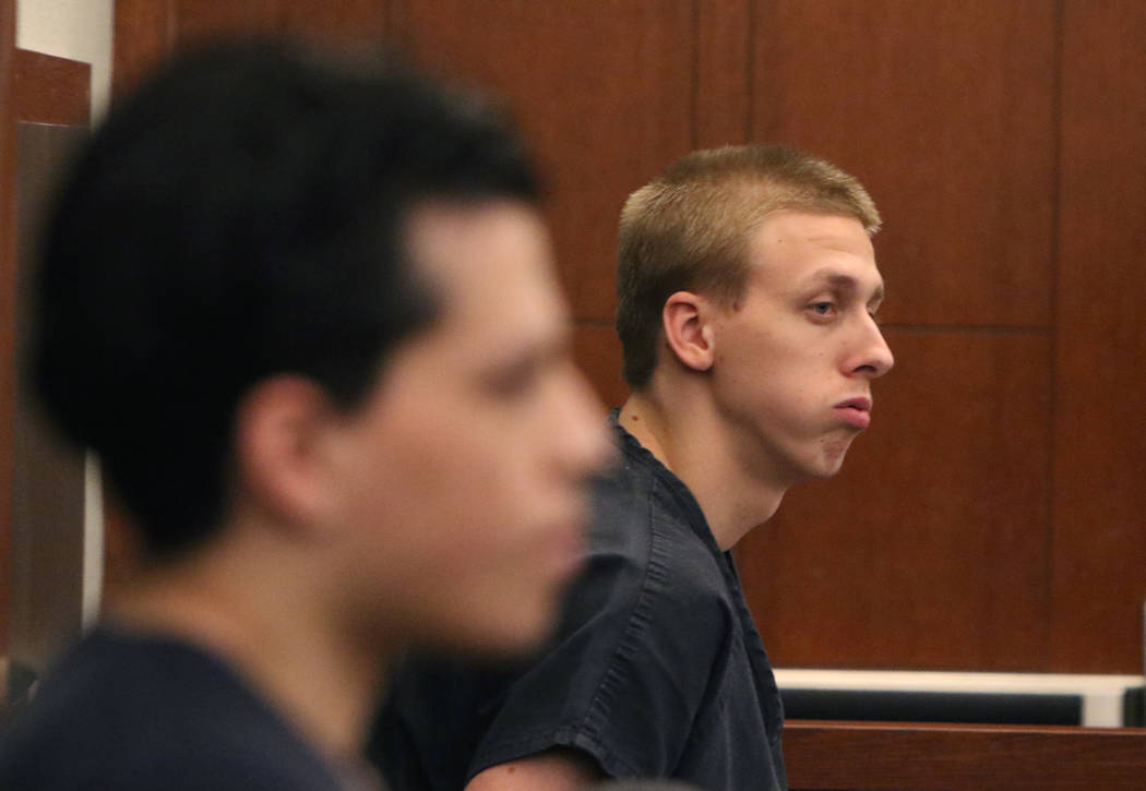 Jaiden Caruso, left, and Kody Harlan, convicted in the June 2018 slaying of Matthew Minkler, 17 ...