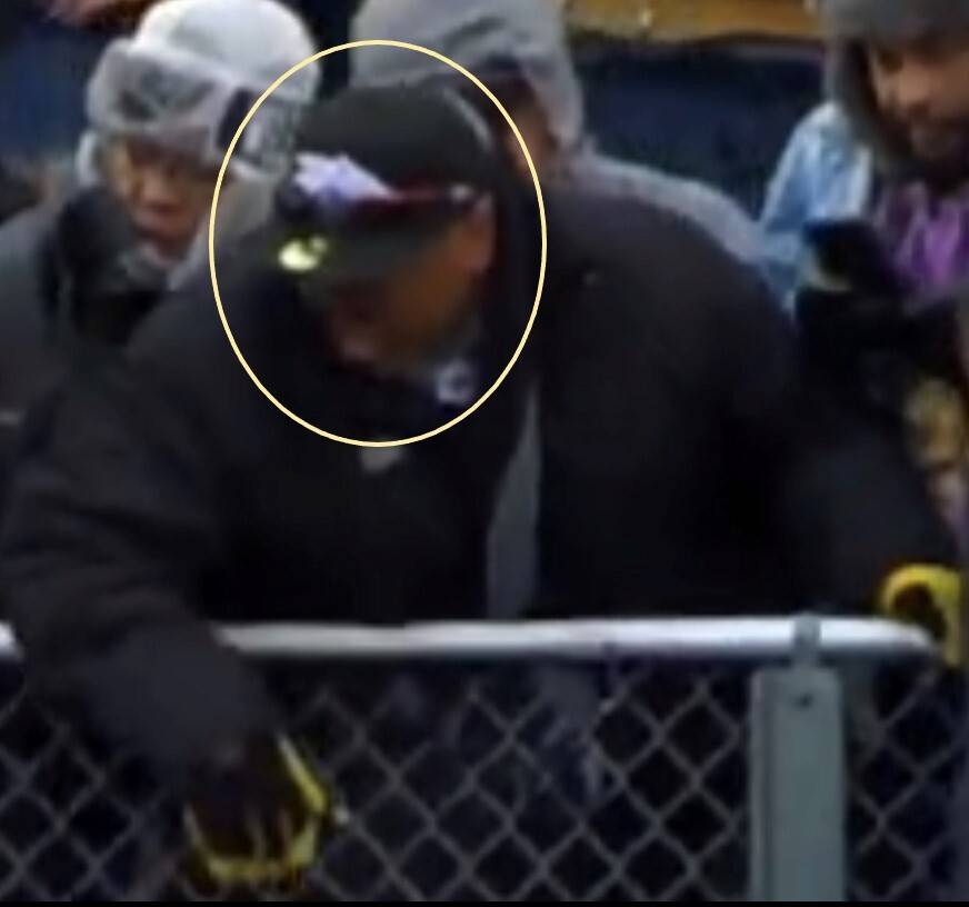 University Police Services in Reno are looking for the fan pictured above who they believe inte ...