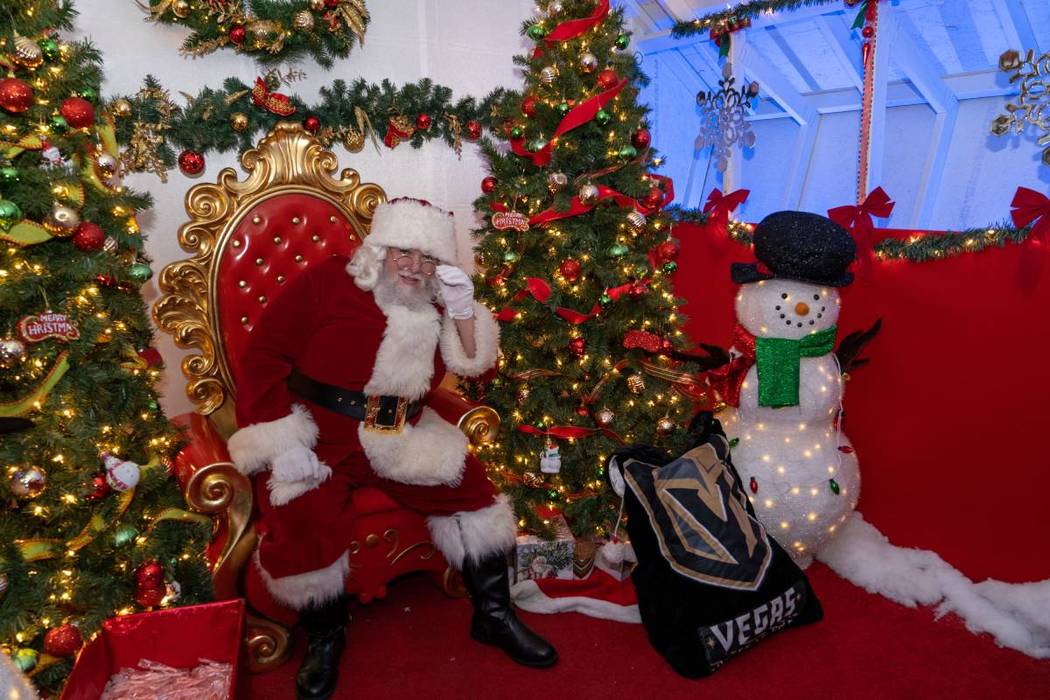 Santa Claus poses at the 2019 Holiday Experience at The Park. (Courtesy, MGM Resorts International)