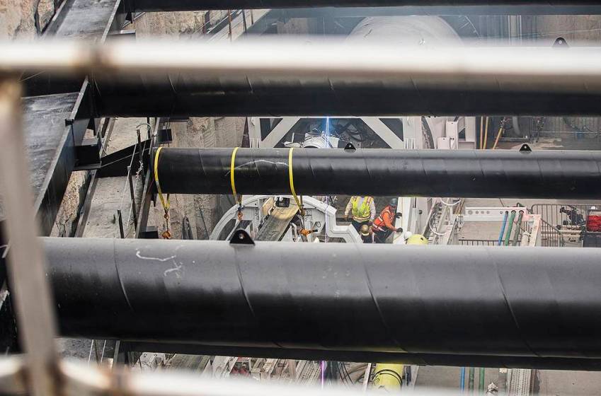 Peoplemover drill going full bore beneath Las Vegas Convention Center