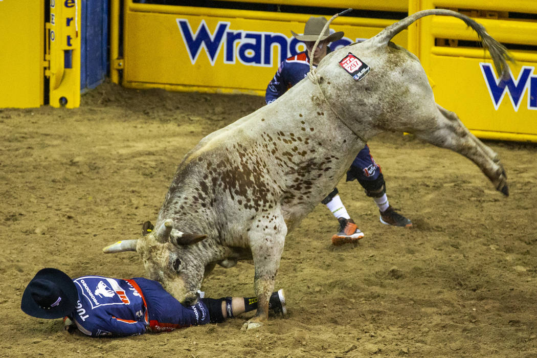 NFR 20190 Steer wrestler Tyler Waguespack wins 2nd goround at NFR