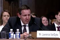 Ninth Circuit Court of Appeals nominee Lawrence VanDyke is questioned during a Senate Judiciary ...