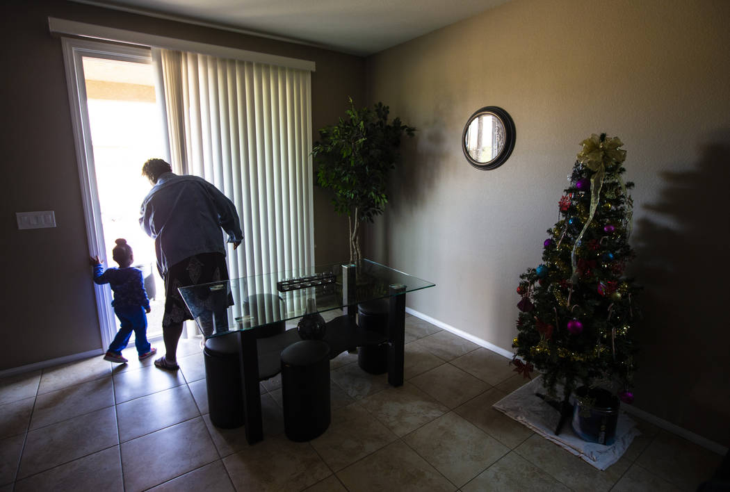 Christine Modica, 3, with her great-aunt, Lucille McKnight, at their home in Las Vegas on Wedne ...