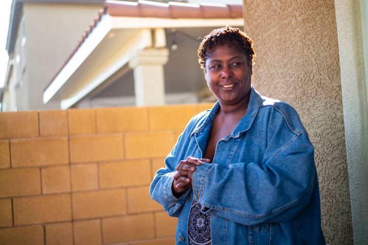 Lucille McKnight stands outside her home in Las Vegas on Wednesday, Dec. 11, 2019. McKnight was ...