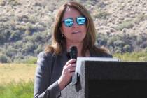 U.S. Bureau of Reclamation Commissioner Brenda Burman speaks Wednesday, Sept. 11, 2019 at a gro ...