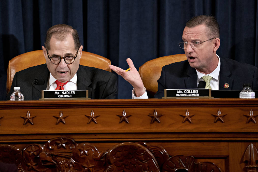 House Judiciary Committee Chairman Rep. Jerrold Nadler, D-N.Y., left, and ranking member Rep. D ...