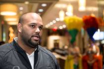Oregon football player Tyrell Crosby during a Las Vegas Bowl press conference at the Maverick H ...