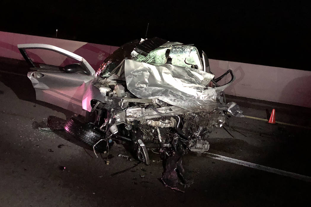 Two drivers were killed in a deadly wrong-way crash on Interstate 15 south of Las Vegas on Dec. ...