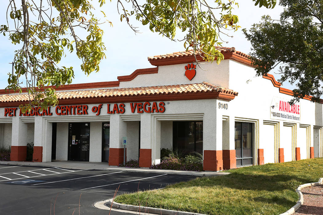 A vacant building, formerly a pet hospital, at 9140 West Sahara Ave., is seen on Thursday, Dec. ...