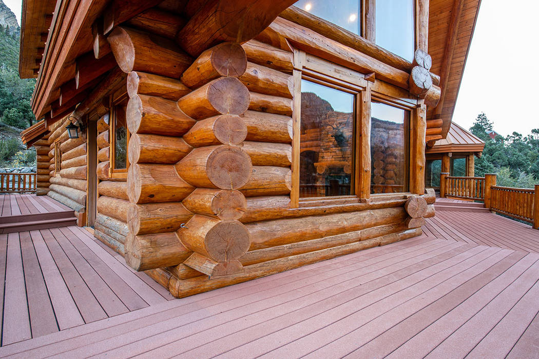 Berkshire Hathaway Home Services This Mount Charleston Douglas Fir log home is listed for $1.75 ...