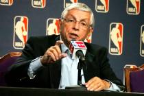 Former NBA commissioner David Stern speaks during a news conference following the board of gove ...