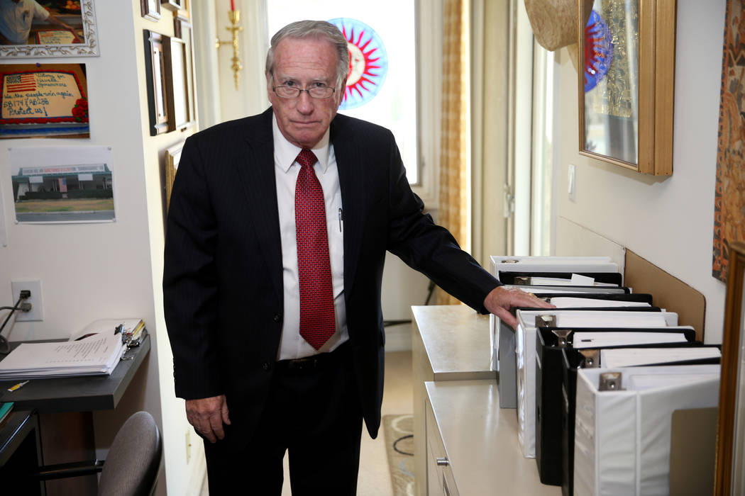Jonathan Friedrich shows documents related to his case against the Rancho Bel Air Property Owne ...