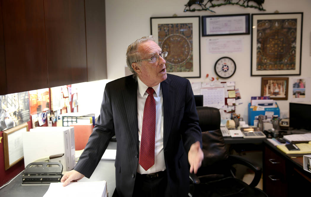 Jonathan Friedrich shows documents related to his case against the Rancho Bel Air Property Owne ...