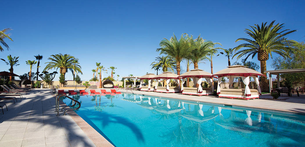 The pool and cabanas are part of the resort lifestyle. (One Las Vegas)