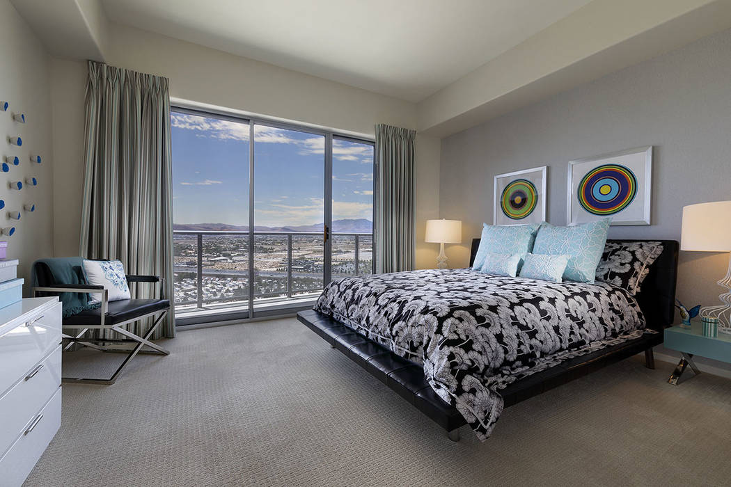 One of three bedrooms. (One Las Vegas)