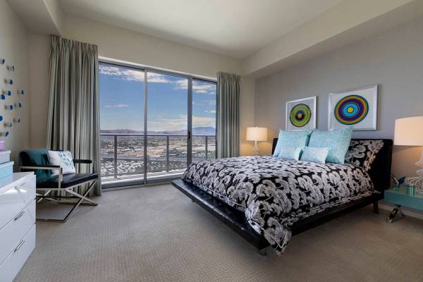 One of three bedrooms. (One Las Vegas)