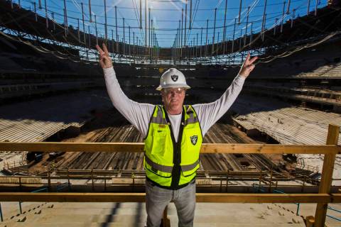 Raiders owner Mark Davis at Allegiant Stadium on Thursday, Dec. 19, 2019, in Las Vegas. (Benjam ...