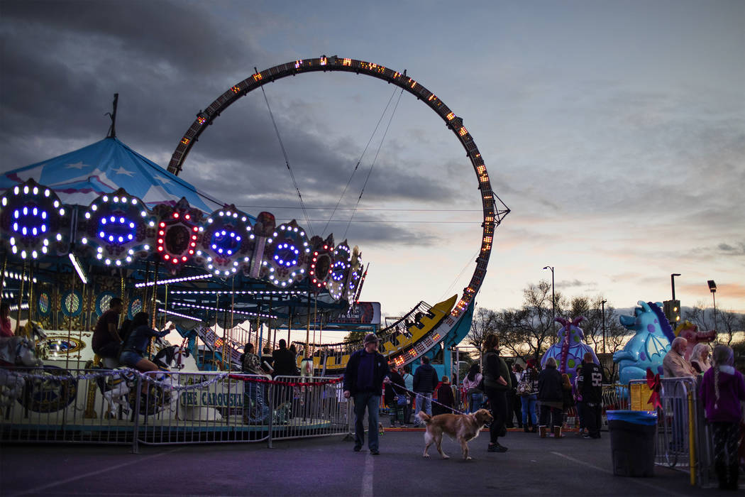 Rides are part of Henderson's annual WinterFest on Saturday, Dec. 14, 2019, in Henderson. (Elle ...