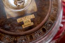 In this Dec. 9, 2019, photo a 141-year-old fruitcake, baked by Fidelia Ford, in 1878, sits in t ...
