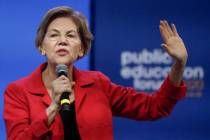 Democratic presidential candidate Sen. Elizabeth Warren, D-Mass, one of seven scheduled Democra ...