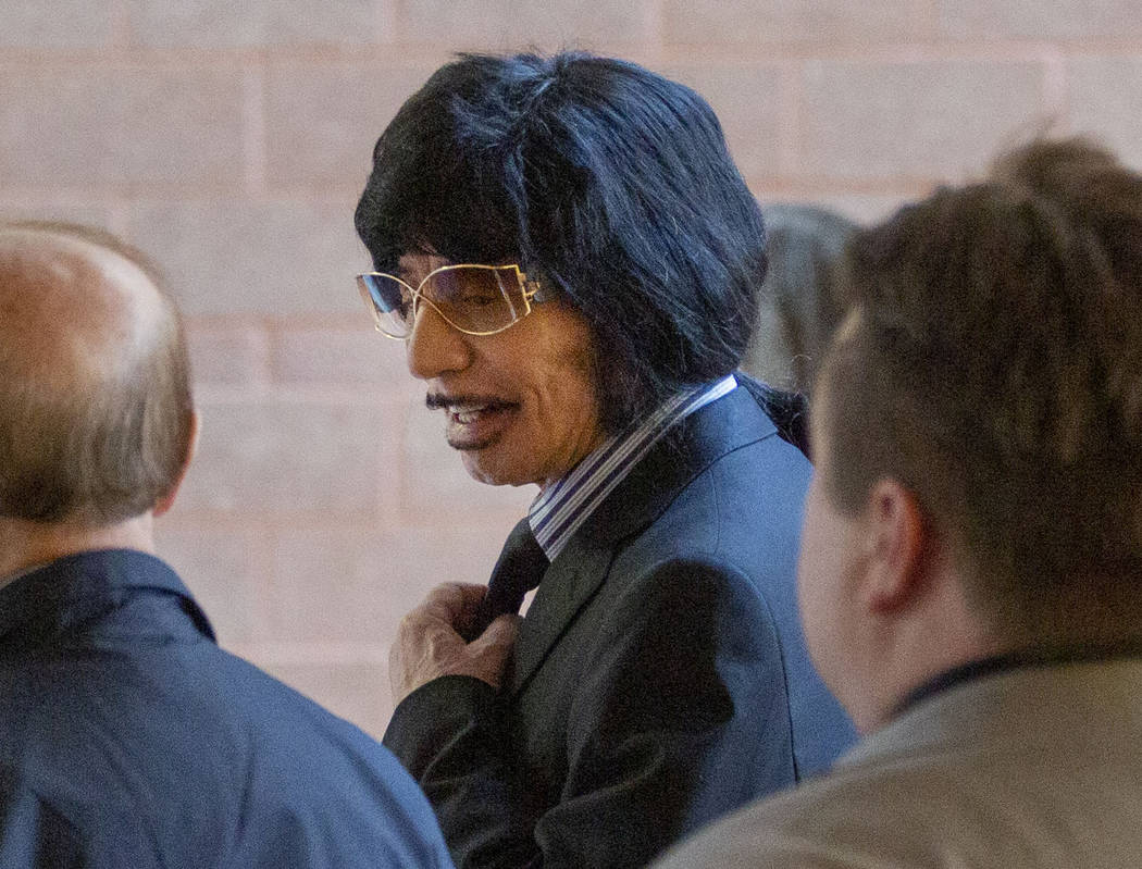 Sam Aldabbagh, owner of the Can Can Room, leaves the courtroom after a hearing at the Regional ...