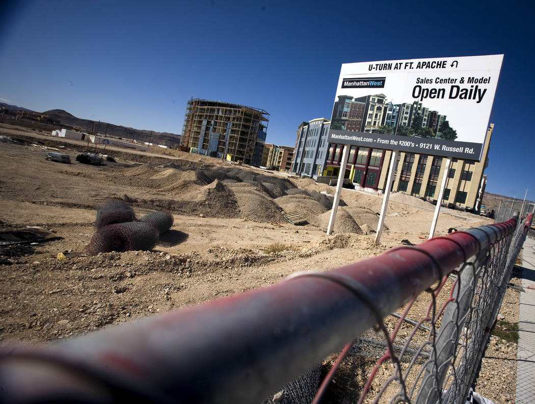 The mothballed ManhattanWest condo complex is seen Friday, March 6, 2009, in Las Vegas. It was ...
