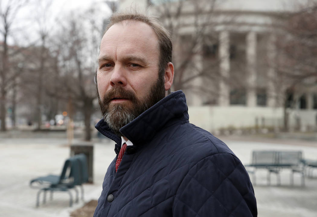 In a Feb. 14, 2018, file photo, Rick Gates departs federal court in Washington. Former Trump ca ...