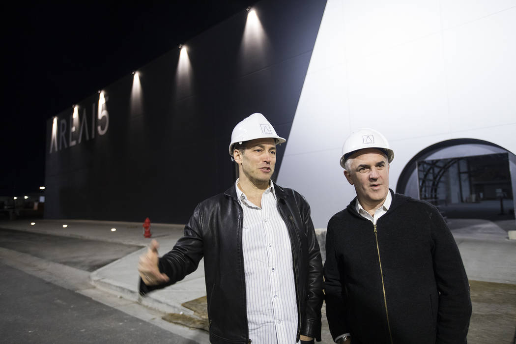 Winston Fisher, CEO for Area15, left, and Michael Beneville, chief creative officer for Area15, ...