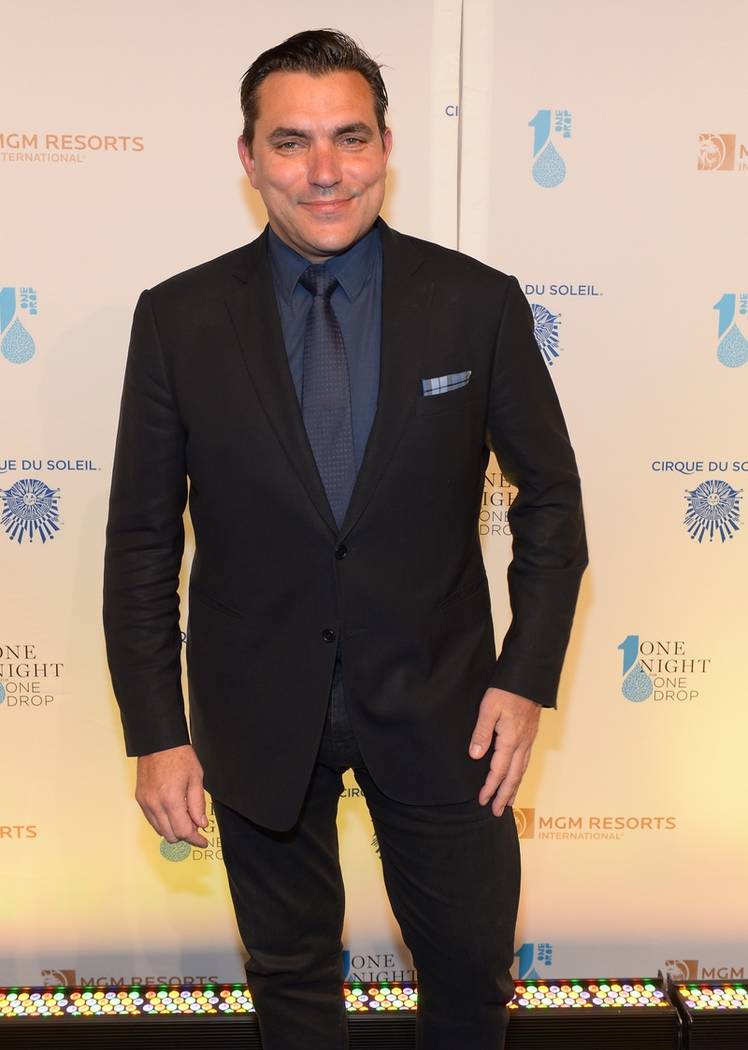 Todd English walks the blue carpet Friday at the One Drop fundraiser at Mandalay Bay. (Courtesy ...