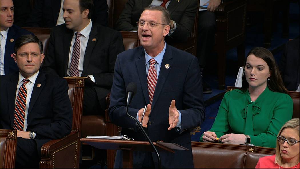 House Judiciary Committee ranking member Rep. Doug Collins, R-Ga., speaks as the House of Repre ...